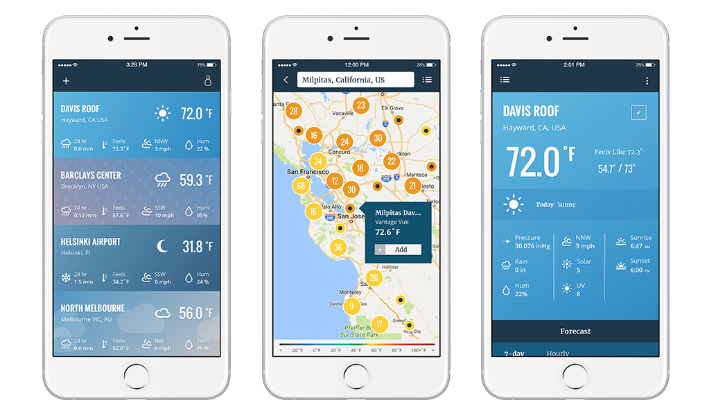 WeatherLink モバイルアプリ