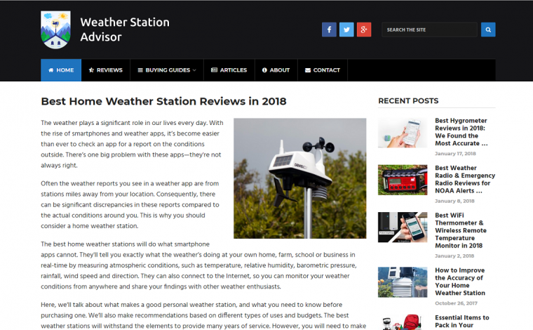 Weather Station Advisor