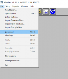 ウェザーリンク File Menu_download