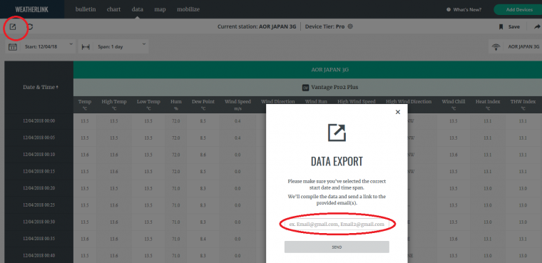 weatherlink data download