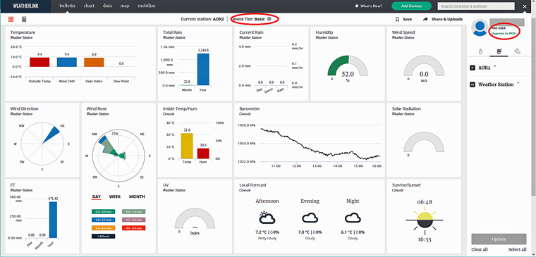 WeatherLink.com PROプラン 1