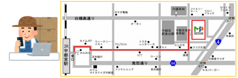 マロニエプラザ地図